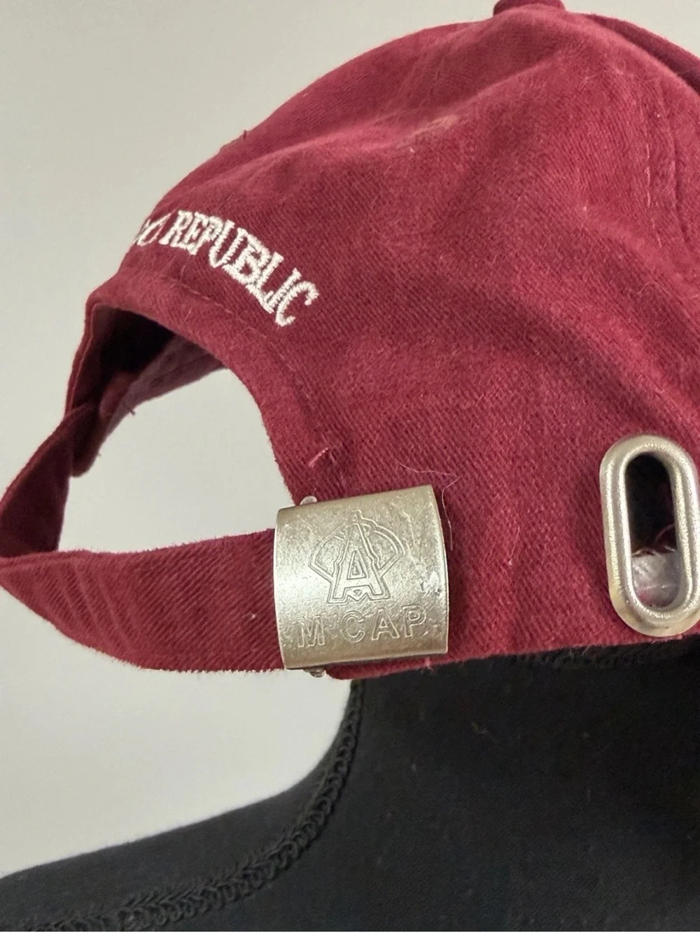 Vintage Czech Republic Red Baseball Cap Embroidered Coat